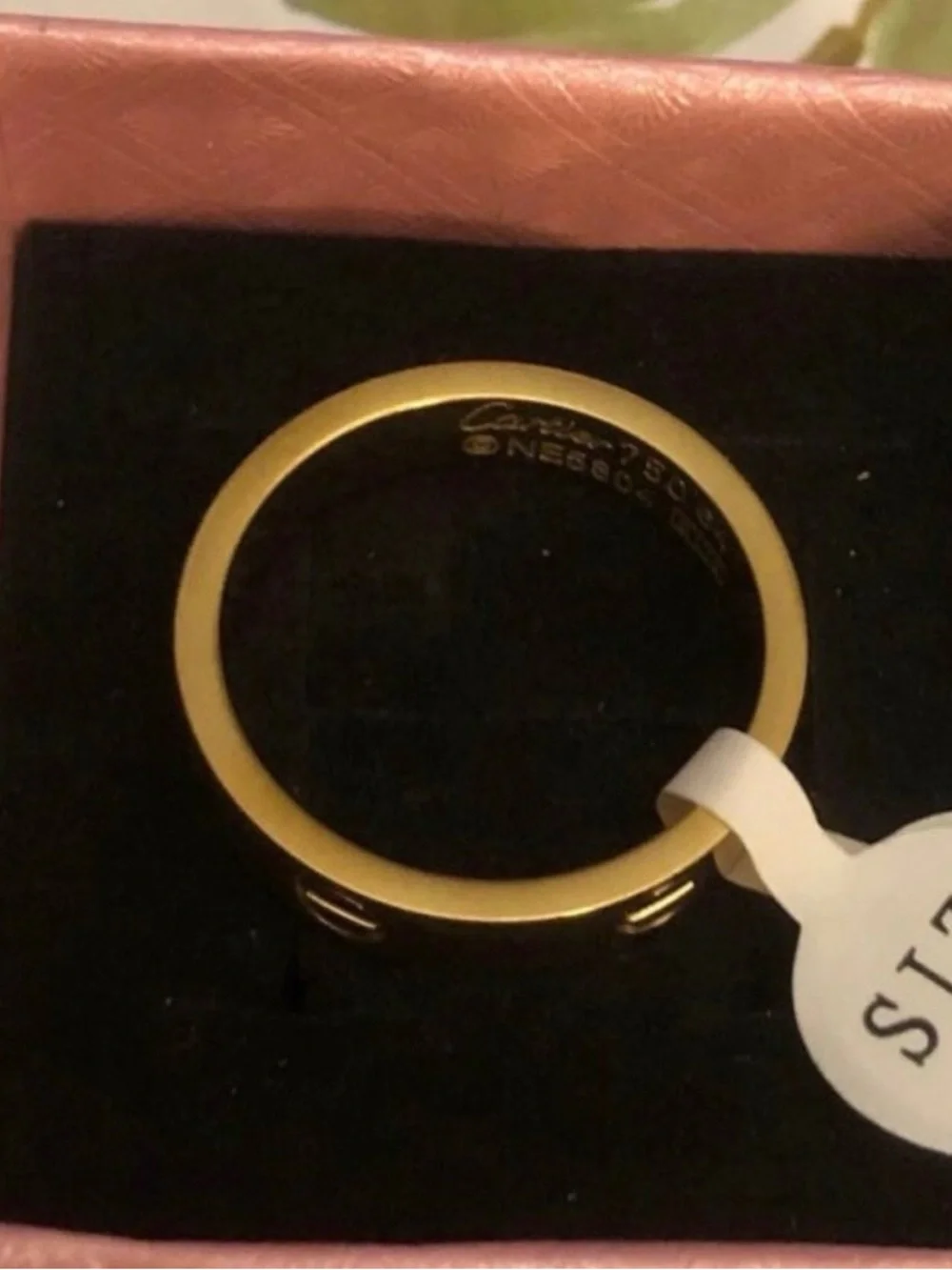 14 kt Gold Stainless Steel Size 8 Love Ring